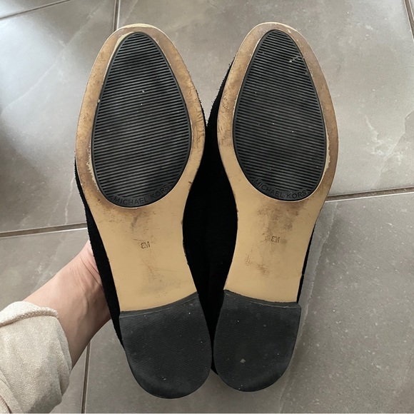 Michael Kors Black Suede Leather Loafers with Tassels - Picture 4 of 6